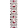 thumbnail image 2 of Cozy Moroccan Trellis Indoor Shag Runner Rug 2' x 7'2" Red, 2 of 4