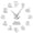 Silver, variant on Christmas Frameless DIY Wall Mute Clock 3D Mirror Surface Sticker Home Decor