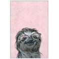 thumbnail image 2 of Sloth in Pink Floater Framed Painting Print on Canvas, 2 of 6