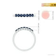 thumbnail image 4 of ANGARA Natural Half Eternity Seven Stone Sapphire Wedding Ring in 925 Sterling Silver for Women (Size-2.5mm) | September Birthstone, Anniversary, Jewelry Gift for Women | Natural Blue Sapphire Ring, 4 of 8