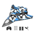 thumbnail image 2 of Avión de combate a control remoto, helicóptero ligero y plegable, ideal como regalo para exteriores. Azul con 2 pilas, 2 of 9