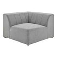 thumbnail image 2 of Modway Bartlett Upholstered Fabric Sectional Sofa Corner Chair in Light Gray, 2 of 8