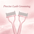 thumbnail image 6 of ACDANC 2026 New Eyelash Comb, Arc Designed Eyelash Separator Mascara Applicator Eyebrow Brush Metal Teeth Eye Lash Tool with Comb Cover, Baby Pink, 6 of 6