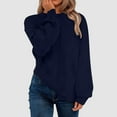 thumbnail image 2 of Resort Wear for Women 2025 Women's Solid Color Sweatshirt Women's Casual Solid Color Crew Neck Long Sleeve Pocket Pullover Sweatshirt, 2 of 5