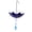 Blue, variant on Yellow Umbrella Style Hanging Metal Bird Bath Tray, All-Weather Hummingbird Feeder Bee Drinking Station Backyard Patio Decor Accessory