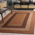 thumbnail image 2 of SAFAVIEH Braided Kent Geometric Machine Washable Reversible Area Rug, Rust/Red, 4' x 6', 2 of 20