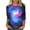 Multicolor#01, variant on JTZGDY Summer Womens Fashion Galaxy Shirts Loose Fit Dressy Casual 3/4 Length Sleeve Oversized Crewneck 3D Novelty Printed T-Shirts Trendy Plus Size Graphic Tunic Blouse
