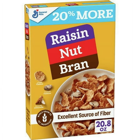Raisin Nut Bran Cereal, 20.8 oz pack of 2