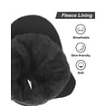 thumbnail image 2 of Men Winter Visor Brim Earflap Beanie Hat Knitted Thicken Plush Lined Warm Ear Protection Knitted Hat (Black), 2 of 6