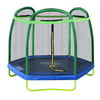 Clevr 7 Trampoline with Safety Enclosure Net & Spring Pad, Round Bounce Jumper