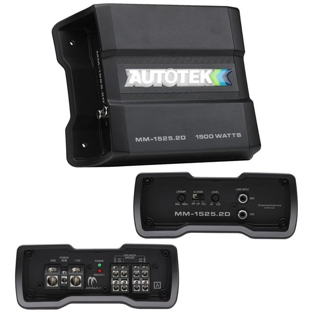 Autotek Mean Machine Amplificador compacto clase D 1500 vatios 2 canales