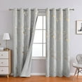 thumbnail image 2 of Blackout Curtains 102 inch Length 2 Panels Set Marble Designs Printed Drapes Thermal Curtains for Bedroom with Black Liner Sound Proof Curtains, Gray,40 Inch Wid, 2 of 9