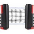 thumbnail image 1 of Black Red Ping Pong Net,Retractable Table Tennis Net/Replacement Set,Adjustable Net,Portable Travel Net,Indoor & Outdoor Accessories, 1 of 5