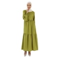 thumbnail image 2 of Olive Green - Crew neck - Unlined - Modest Dress - Refka, 2 of 5