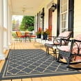 thumbnail image 6 of Ottomanson Jardin Moroccan Trellis Design 5x7 Non Shedding Indoor Area Rug, 5'3" x 6'11", Blue, 6 of 9
