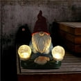 thumbnail image 3 of Naiovety Estatua de gnomo de jardín, figurita de gnomo de resina Solar, figurita de gnomo de césped para Patio, porche de césped Decoración del hogar, 3 of 5