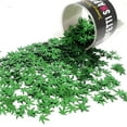 thumbnail image 1 of Confetti Marijuana Leaf 3/8" Green - Half Pound (8 oz) - CCL9713, 1 of 8