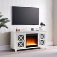 thumbnail image 2 of Henn&Hart 47" White/Glass TV Stand, 2 of 10