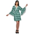 thumbnail image 2 of Moomaya Peignoir en Coton pour Femmes Robe de Chambre Imprimée Courte pour Douche Nuptiale, 2 of 6