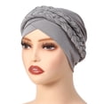 thumbnail image 3 of Milk Silk Hijab Headband Two Tone Solid Color Head Wrap with Design for Everyday and Comfort, 3 of 3