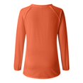 thumbnail image 4 of MHFRRA Camiseta Informal de Manga Larga con Cuello En V y Estampado Canadiense para Mujer Naranja, 4 of 4