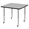 thumbnail image 4 of ECR4Kids 36in x 36in Square Premium Thermo-Fused Adjustable Activity Table Grey/Black/Silver - Super Leg, 4 of 4