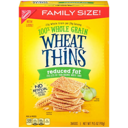 Nabisco Wheat Thins Reduced Fat Snack Crackers, 14.5 (Best Way To Reduce Face Fat)