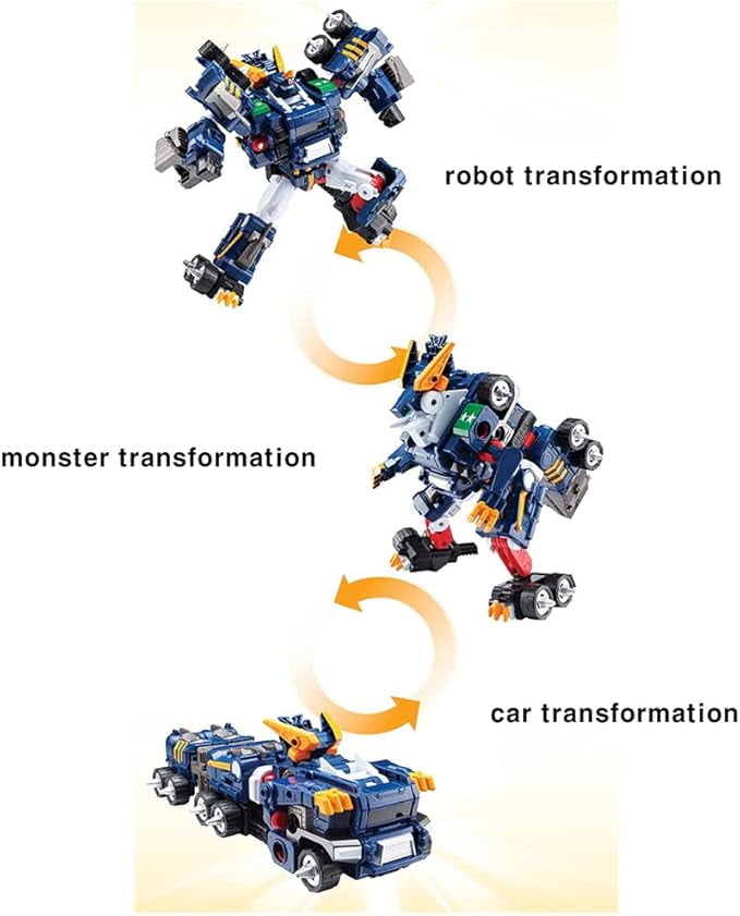 Tobot V Ultra Commander 3 Step Transformation Robot - Robot Monster Car Transformation 11(W) x4.5(H) x11.8(D) in[Parallel imports]