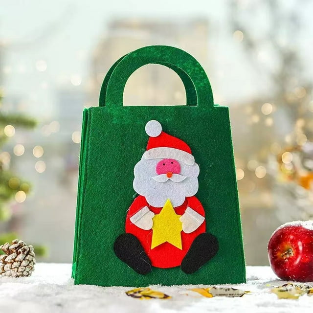 SouMaox Sac de Vacances, Designs de Personnages Classiques, Tissu Non Tissé Réutilisable, Rangement pour Friandises de Fête pour Rassemblements Festifs d'Hiver