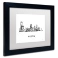 thumbnail image 3 of Trademark Fine Art 'Austin Texas Skyline WB-BW' Canvas Art by Marlene Watson, White Matte, Black Frame, 3 of 4