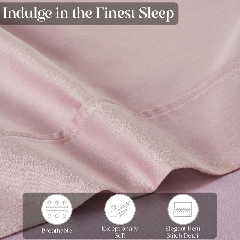 Superior 4-Piece 1400-1500 Thread Count Lavender Sheet Set, Queen