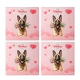 thumbnail image 2 of Happy Valentine's Day Belgian Malinois holding flowers Set of 4 Stone Coasters Sheepdog Dog Lover Gifts 4x4in Absorbent Soapstone Coaster - 3005, 2 of 5