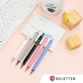 thumbnail image 3 of shiyou-Gel Pens with Ruler Scales Barrel, 5 Pcs 0.5mm Retractable Fine Point Pens for Precise Writing and Drawing, Quick-Dry Ink, Ideal for Office and School Supplies, Free Sticky Notes, 3 of 4