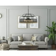 thumbnail image 2 of Cal Lighting Akaki 60W X 9 Metal/Pine Wood Chandelier  (Edison Bulbs Not Included), 2 of 2