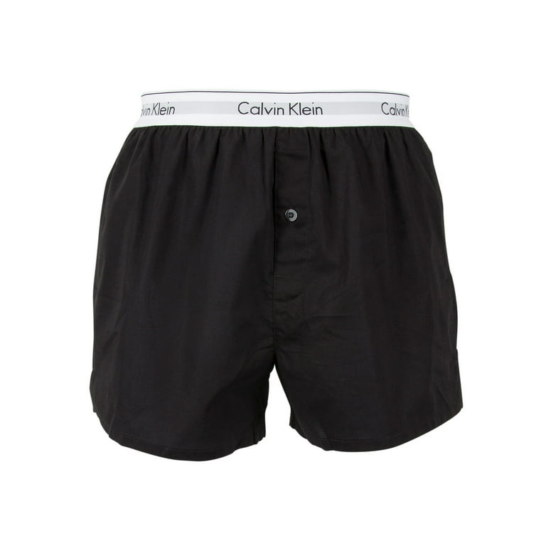 Calvin Klein 2 Pack Multicoloured Logo Fit Woven Boxers, Slim