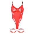 thumbnail image 4 of adviicd Body Stockings Lingerie Women's Teddy Lingerie Lace Bodysuits One Piece Boudoir Outfits Red M, 4 of 5