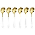 thumbnail image 2 of Iodue Tableware Round Spoon 304 Stainless Spoon Fork Household Cute Small Soup Spoon Thick Round Bottom Eating Spoon, 2 of 4
