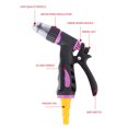 thumbnail image 4 of sruoe Garden Hose Nozzle Sprayer, Adjustable High Pressure Water Sprayer, Hose Nozzle Heavy Duty, Plastic Water Nozzle, Outdoor Water Gun for Washing Cars, Garden, Plants, 4 of 6