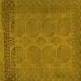 thumbnail image 1 of Ahgly Company Machine Washable Indoor Square Persian Yellow Traditional Area Rugs, 6' Square, 1 of 4