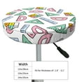 thumbnail image 2 of Math ruler Print colorful Round Bar Stool Seat Covers, Elastic Round Chair Cover Stool Seat Slipcover Bar Stool Cushions Round Pad for 12-14 inch, 2 of 5