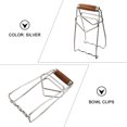 thumbnail image 2 of Pinzas para recoger bandejas y cuencos, pinzas para sartenes, pinzas de cocina plegables de acero inoxidable 304, de madera, 2 of 6