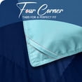 thumbnail image 4 of Canadian Linen All Season Ultra Soft Down Alternative Duvet Insert, Queen Size, Navy Blue & Sky Blue, 4 of 8