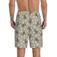 thumbnail image 4 of Lsque Bees And Chamomile Mens Sleep Pajama Shorts,Short Pajama Pants, Cotton Ultra-Soft Knit-3X-Large, 4 of 9