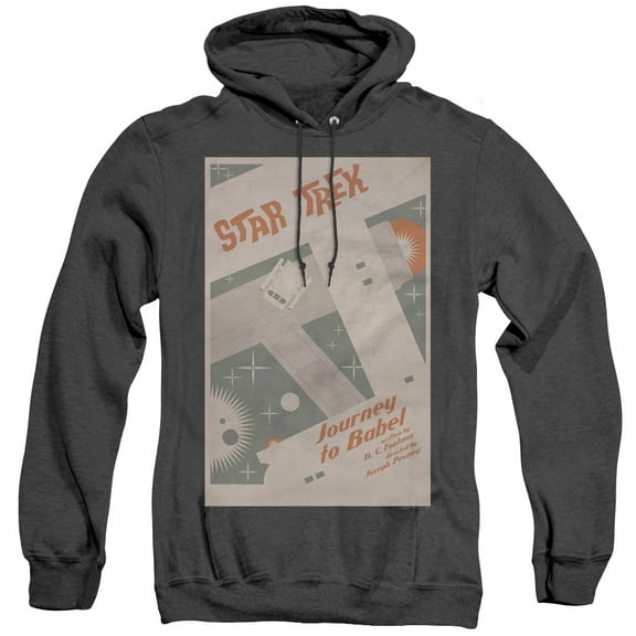 Star Trek Tos Episode 39 Adult Heather Hoodie Sweatshirt Black