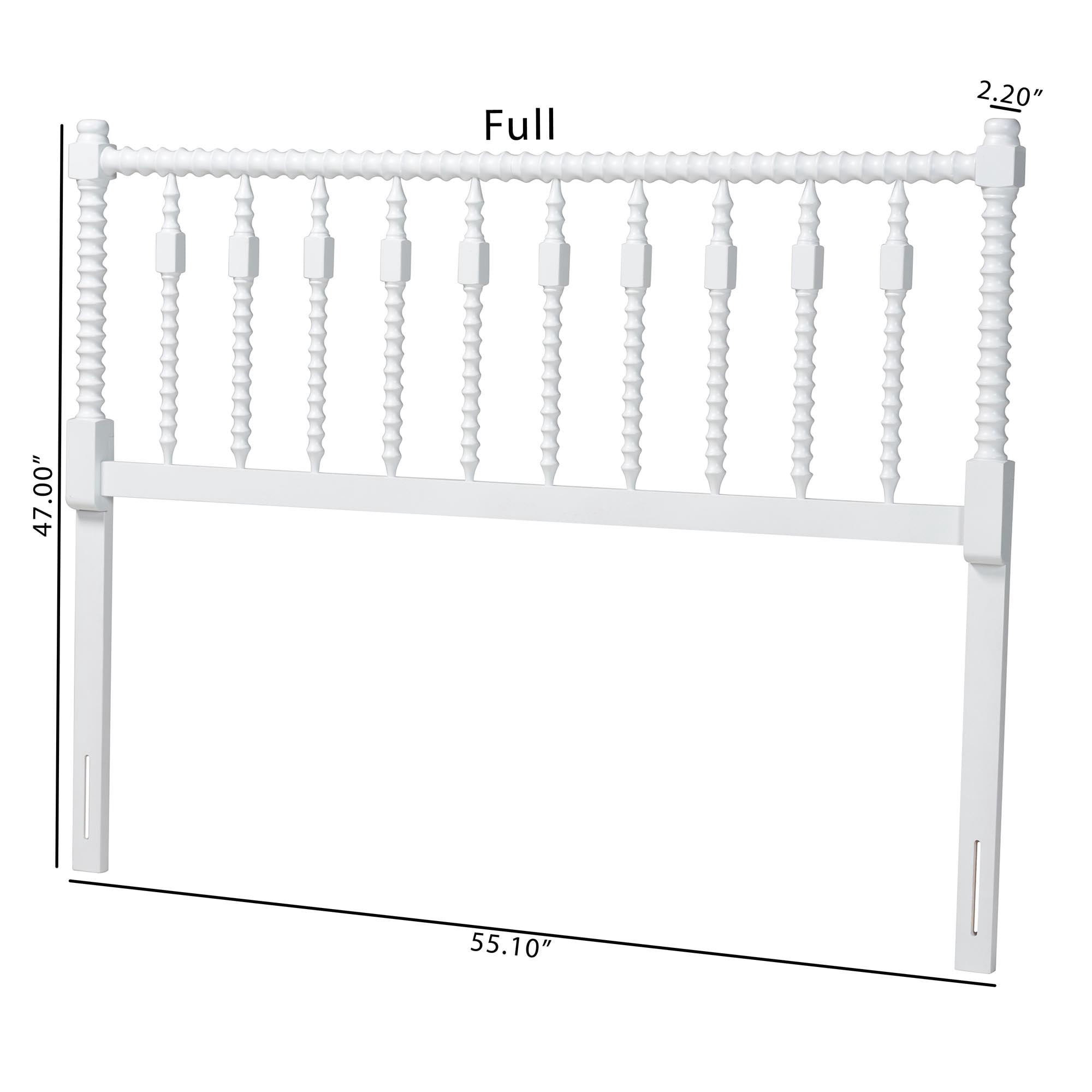 Baxton Studio Juliette Traditional Headboard, King, White