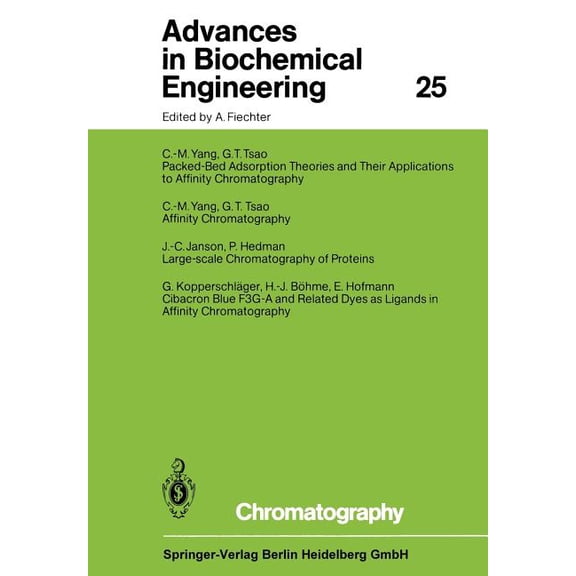 Advances in Biochemical Engineering &amp Chromatography, Book 25, (Paperback)