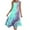 ZB-Green—Summer Dresses, variant on Women's Boho Summer Dress Sleeveless U Neck Flared Sundress Casual Hankerchief Hem Floral Print Dresses Vacation Beach Outfits Yellow XL