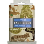 DAVID TEXTILES, INC. David Textiles Cotton Precut Fabric Live, Lodge, Love 1 Yd X 44 Inches