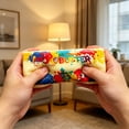 thumbnail image 3 of Butter Squishy, Butter Squishy Balls, Football Match Rainbow Butter Stick Squishy Cube,Sports Themed Slow Rising Fidget, Colorful Soccer Print Squeeze Stress Relief Cube, Random Style-Random 1pc, 3 of 7