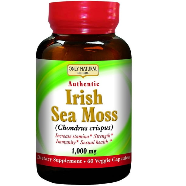 Only Natural Irish Sea Moss 60 Capsules Walmart Com